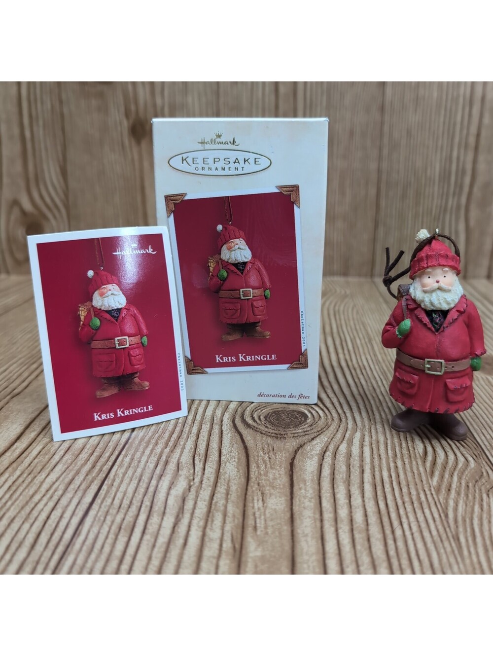 Hallmark 2003  Keepsake Ornament Kris Kringle Santa Claus With Box & Insert Card